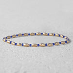 Gold Filled Stacking Bracelet - Non Tarnish Waterproof Glass Beaded Layering Jewelry