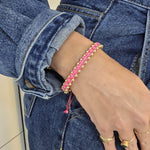 14kt Gold Filled Beaded Bracelet | Adjustable Color Cord | Tarnish-Free Jewelry Gift for Women