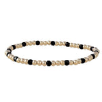 Stretch Beaded Bracelet: Semi-Precious Stones - Gold Filled Shine