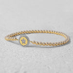 Disc Bracelet, Celestial Star Bracelet, CZ Beads Bracelet