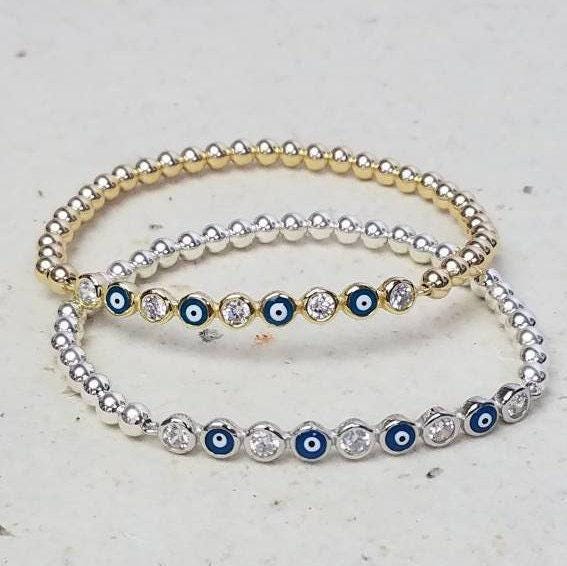 Evil Eye Bracelet, Bar Bracelet, Protection Bracelet,