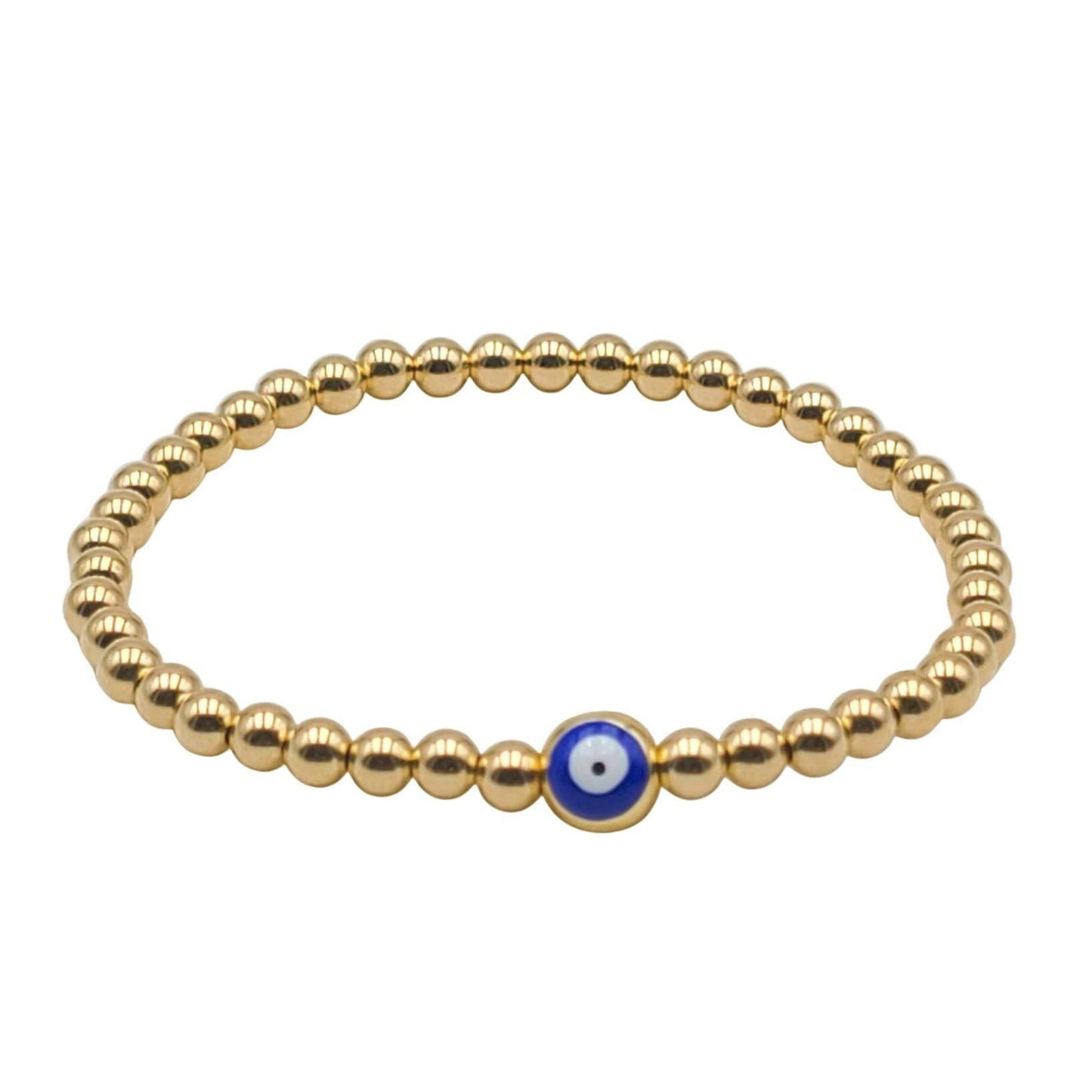 Boho Evil Eye Protection Stretch Bracelet - Good Luck Beaded Jewelry by Isabella Celini
