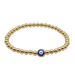 Boho Evil Eye Protection Stretch Bracelet - Good Luck Beaded Jewelry by Isabella Celini