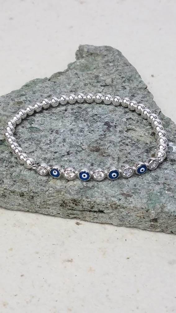 14kt Gold Filled Good Luck and Evil Eye Protection Bracelet - Tarnish-Free - Stackable Bracelet Made by Isabella Celini