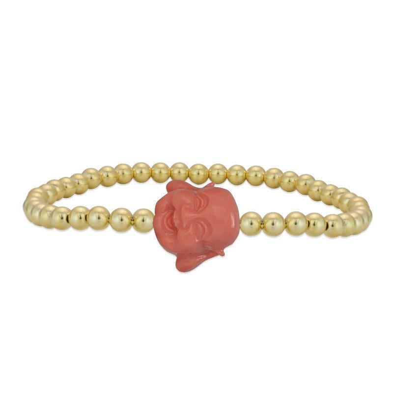 Buddha Pendant Bracelet - 14kt Gold Filled Spiritual Stackable Jewelry for Women