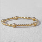 Beaded Bracelet: Gold Filled, Layering Stretch - Adjustable Fit