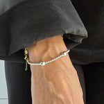 Beaded Bracelet: Gold Filled, Layering Stretch - Adjustable Fit