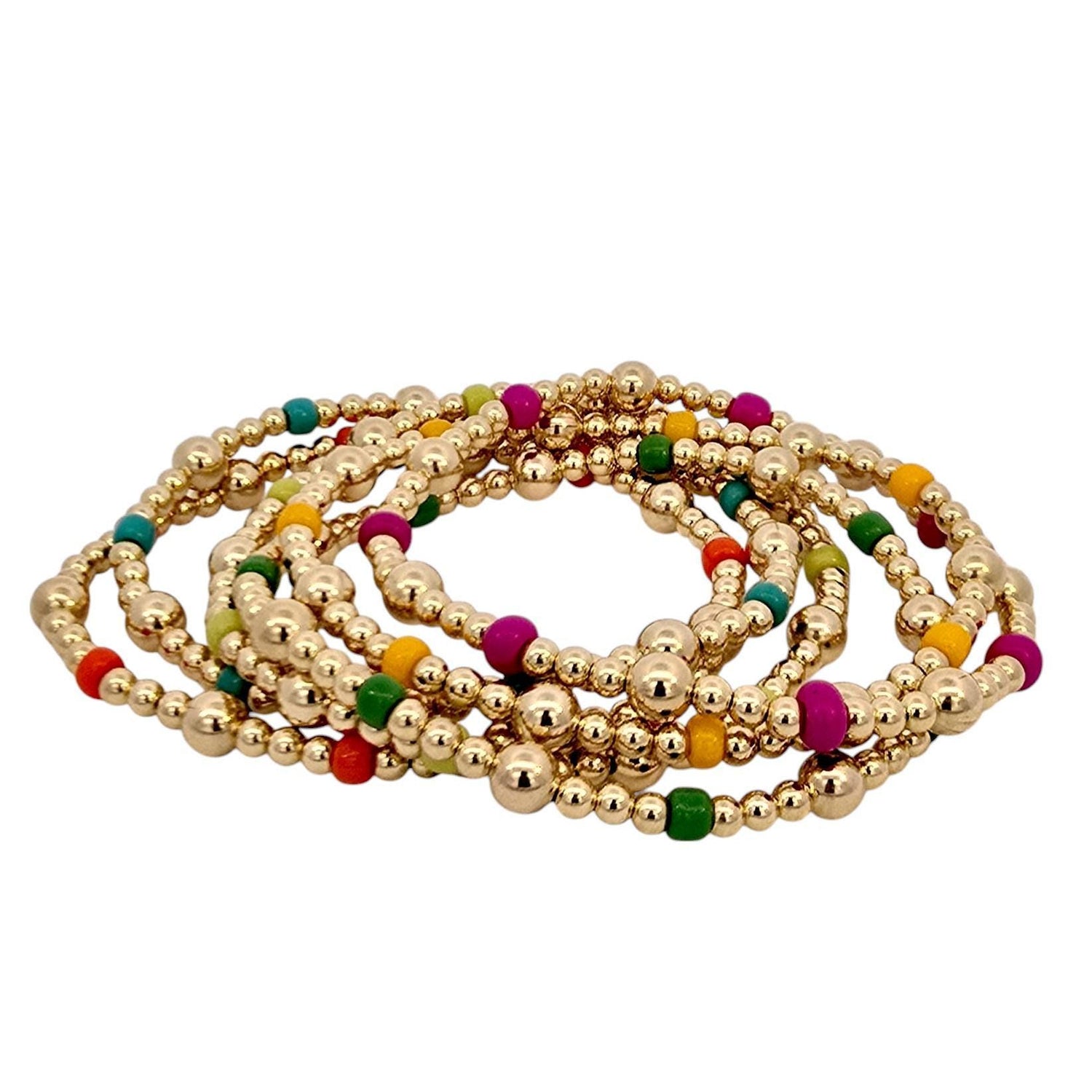 14kt gold filled jewelry, gold filled bracelet, beaded bracelet, tarnish free jewelry, tarnish free bracelet, stackable bracelet, stretch bracelet