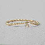 Boy Pendant Bracelet, Cubic Zirconia Bracelet, Beaded Bracelet