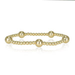 Beaded Bracelet: Gold Filled, Layering Stretch - Adjustable Fit