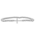 Dainty Gold Filled Cross Bracelet: Beaded Christian Jewelry - Tarnish Free