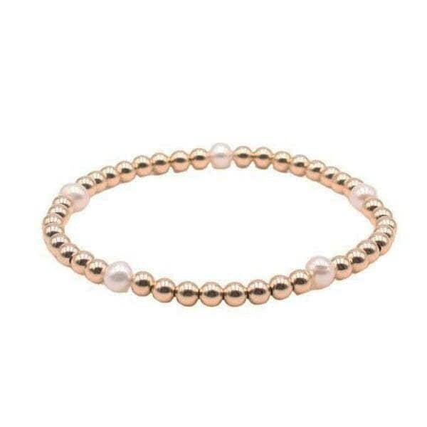 14kt gold filled jewelry, gold filled bracelet, beaded bracelet, tarnish free jewelry, tarnish free bracelet, stackable bracelet, stretch bracelet