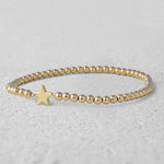 Star Gold Filled Bracelet, Isabella Celini, Gold Filled Beads, Stretch Stacking Bracelet, Celestial Bracelet, Boho Chic, Gift for Women