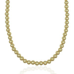 Dainty Gold Filled Layering Necklace 5mm Beaded Bohemian Bridesmaid Gift - Perfect for Women - Tarnish Free
