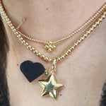 Gold Filled Beaded Cross Necklace Non Tarnish Waterproof Jewelry Dainty Christian Pendant