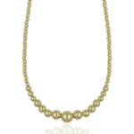 Dainty Gold Filled Beaded Necklace - Boho Graduated Layering Jewelry - Classy Bridemaid Gift - Tarnish Free