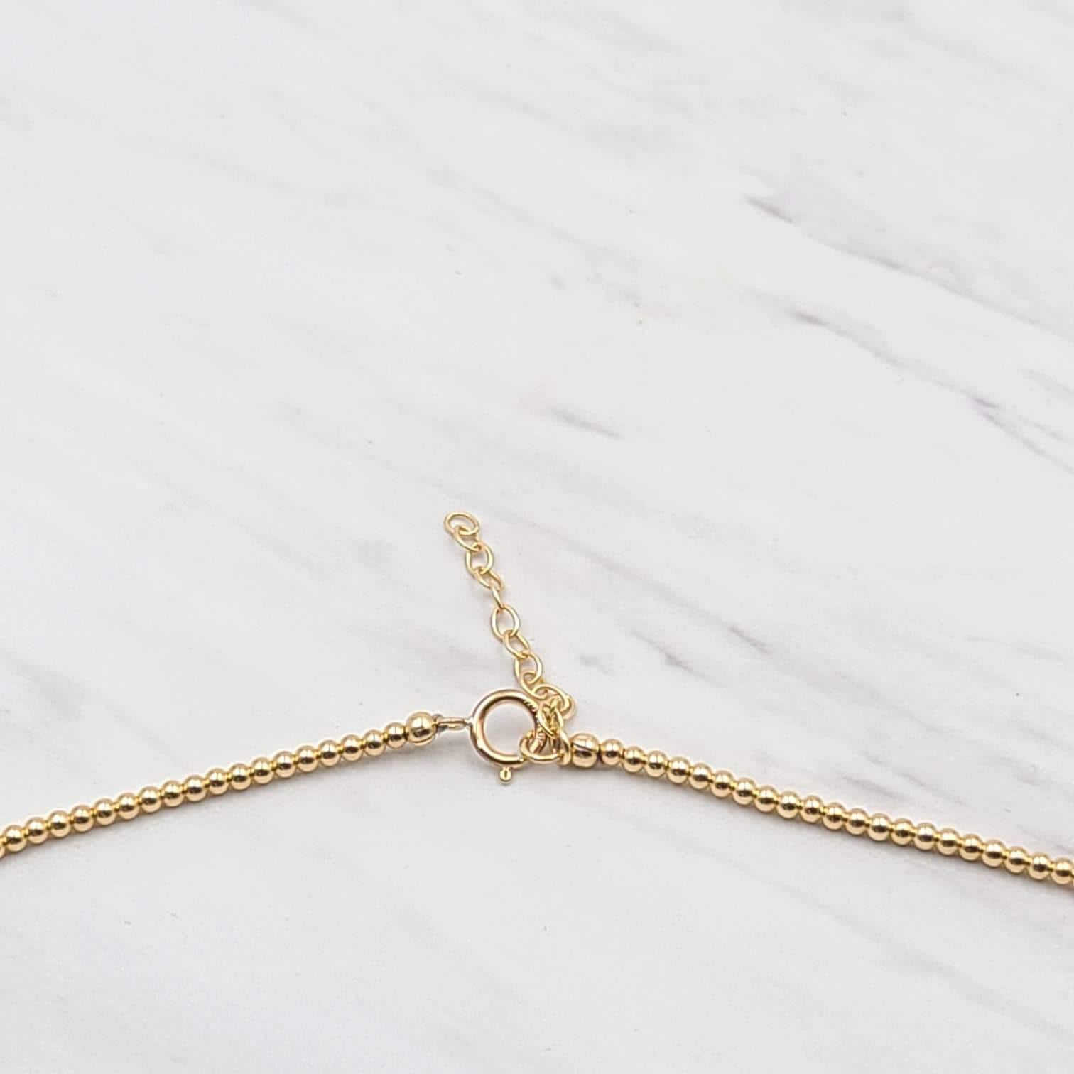 Dainty 2mm Gold Filled Beaded Necklace - Bohemian Layering Chain for Women - Bridesmaid Gift - Tarnish Free