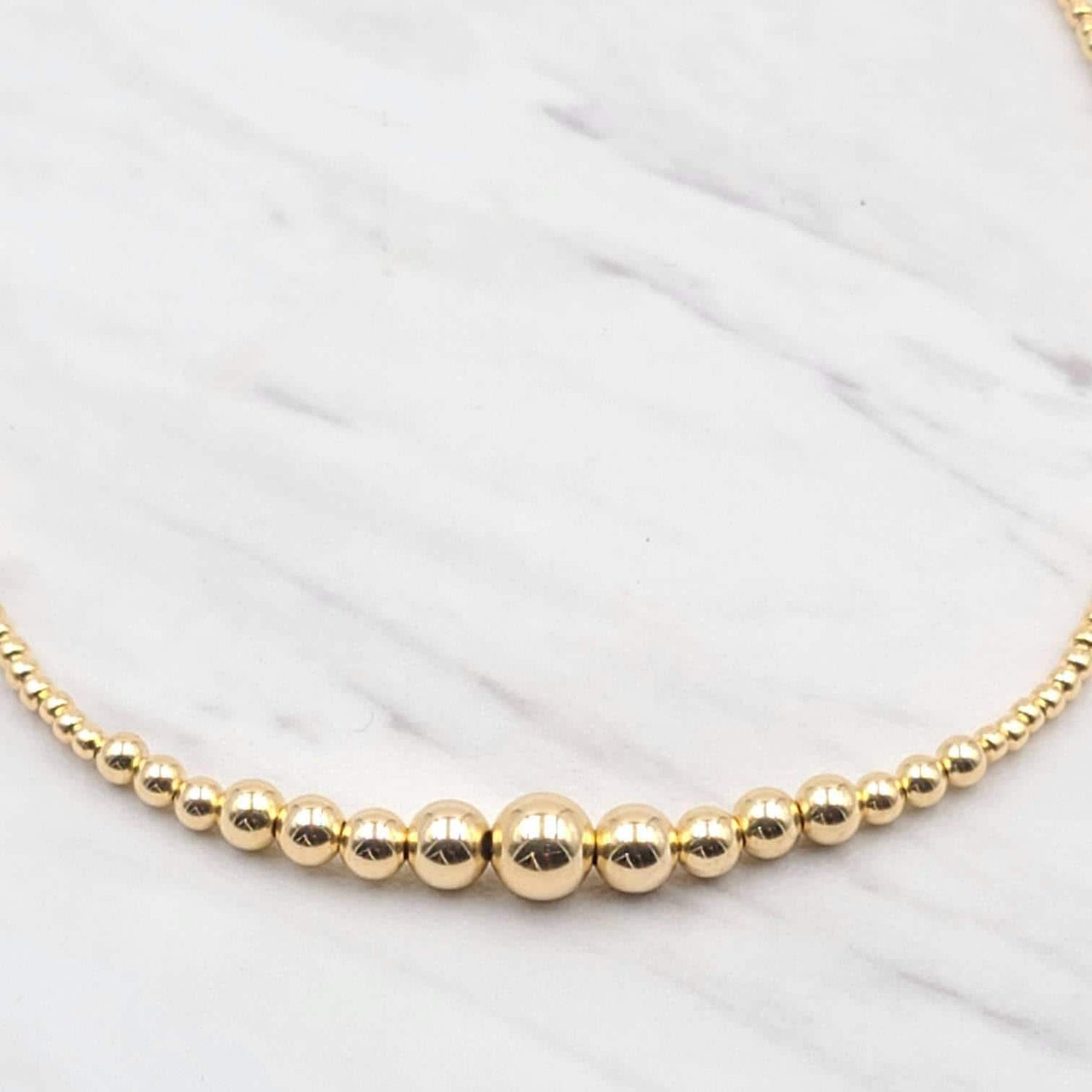 Dainty Bead Necklace, Isabella Necklace, Bridesmaid Necklace,