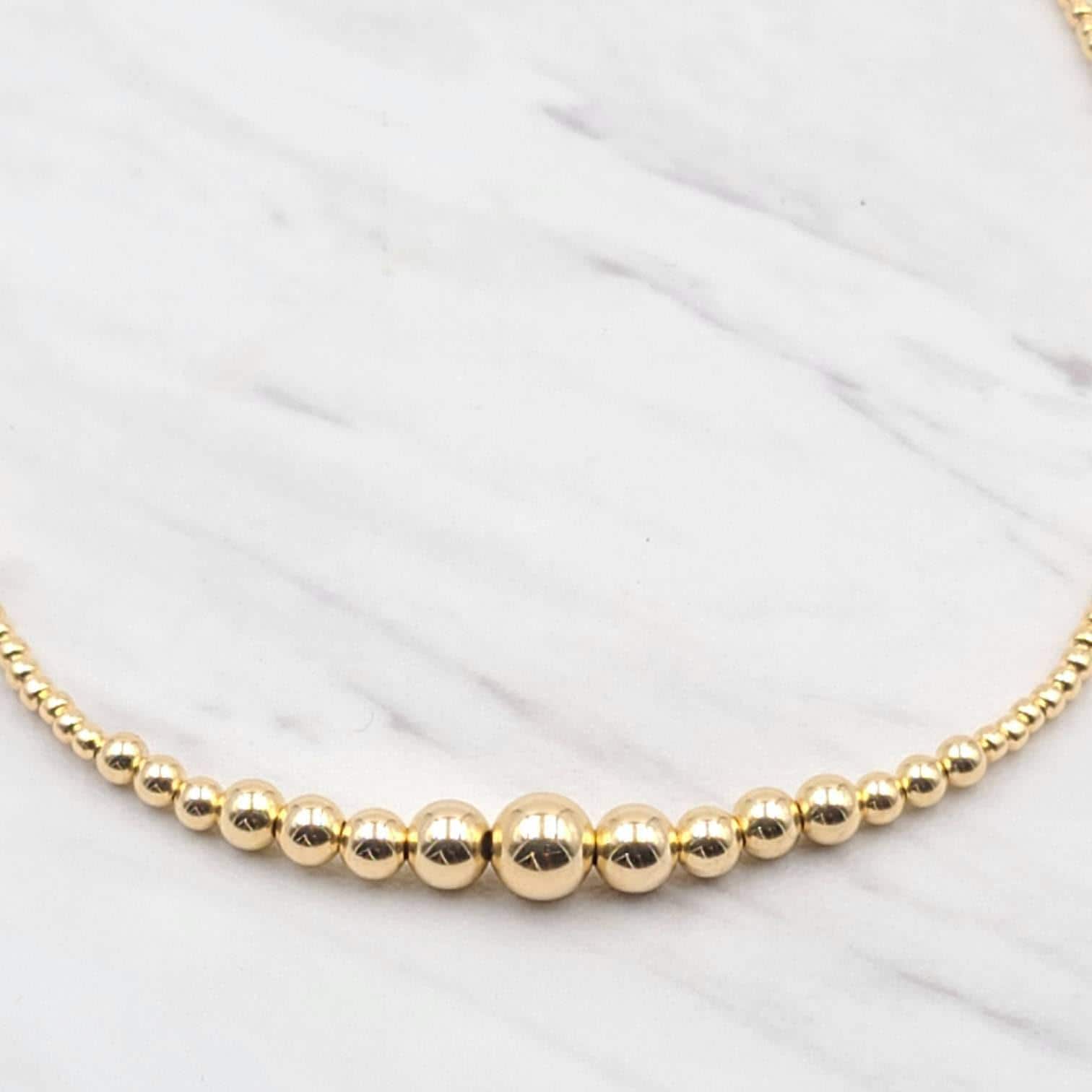 Dainty Bead Necklace, Isabella Necklace, Bridesmaid Necklace,