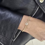 Stackable Gold Filled Bracelet - Star of David Pendant, Stretch Style, Tarnish Free