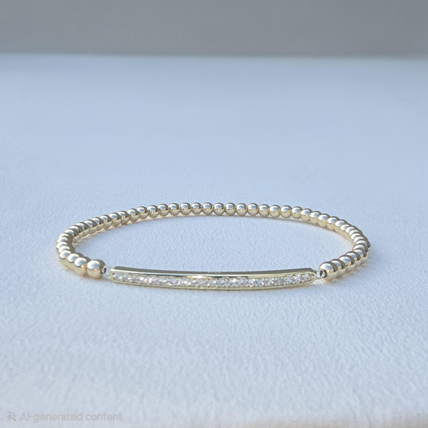14kt Goldfilled Pave Bar Bracelet - Tarnish Free Jewelry