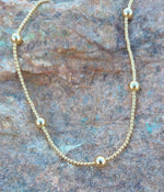 Dainty Bead Necklace, Bridesmaid Necklace, Gold Filled Necklace,