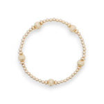 14kt Gold Filled Bracelet with Mix Bead Styles - Tarnish Free, Waterproof