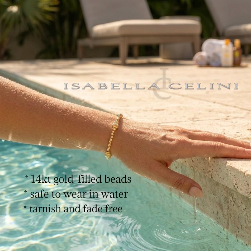 14kt Gold Filled Bracelet with Mix Bead Styles - Tarnish Free, Waterproof