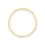 Beaded Stretch Bracelet: Gold Filled Beads with Tube Pendant- Tarnish Free, Waterproof