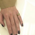A close-up view of a person&