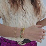 Colorful Stackable Gold Filled Beaded Bracelet - Waterproof Womens Jewelry