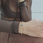 14kt Gold Filled Evil Eye Good Luck Bracelet with CZ Pendant for Stylish Stacking Set Tarnish Free Jewelry