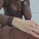 14kt Gold Filled Beaded Bracelet - Dainty Heart Charm Gift for Women - Handcrafted in Miami