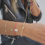 Star Beaded Bracelet: Gold Filled Stretch Design (Tarnish Free)