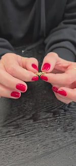 14kt Gold Filled Stacking Ring - Star Pendant Ring - Tarnish-Free Woman's Jewelry with 3mm Gold Filled Beads - Stretch for Perfect Fit