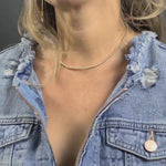 14kt Gold Filled 3 mm Necklace, Dainty Gold Filled Boho Beaded Hippie Jewelry, Tarnish Free Necklace