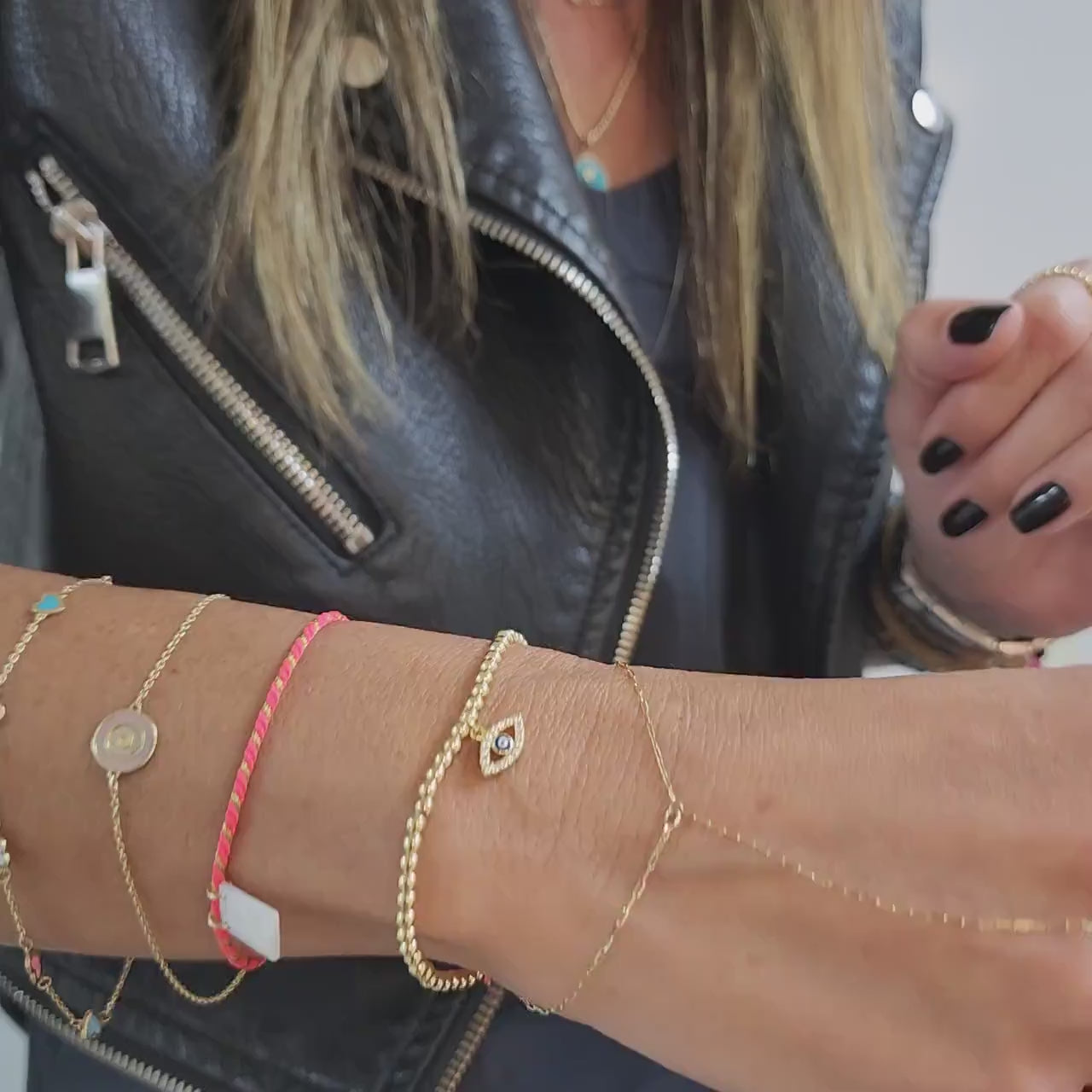 Dainty Gold Filled Evil Eye Bracelet - Protection and Style for Women