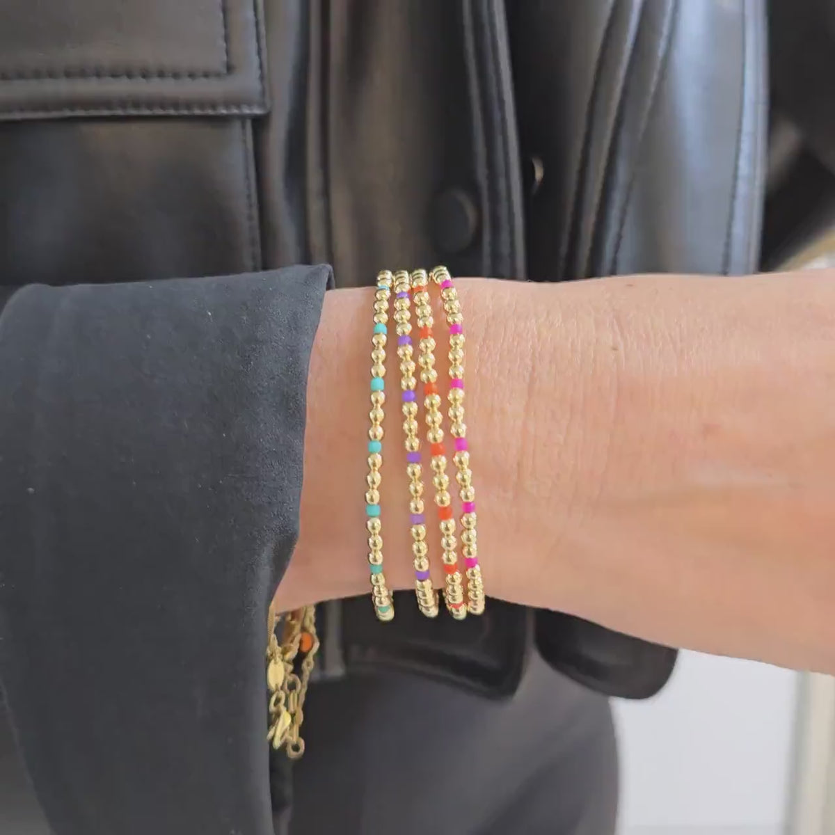 Colorful and Gold Filled Beads Personalized Bracelet Tarnish-Free Handcrafted Jewelry