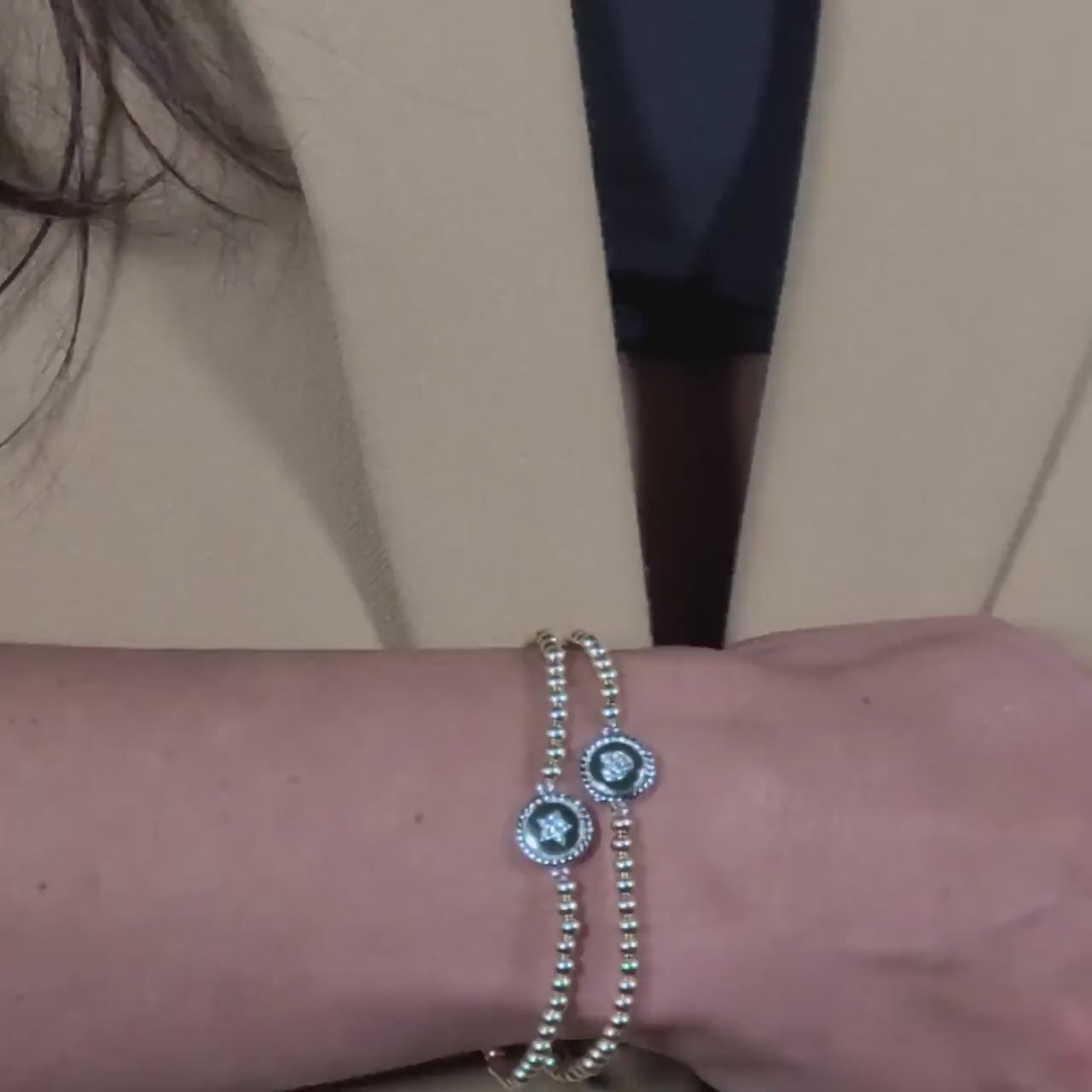Gold Filled Star Charm Bracelet with Cubic Zirconia – Handmade Celestial Jewelry