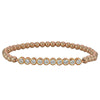 CZ Bar Bracelet Stretch Braclet Sterling Silver Cubic Zirconia Rose Gold Filled