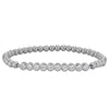 CZ Bar Bracelet Stretch Braclet Sterling Silver Cubic Zirconia