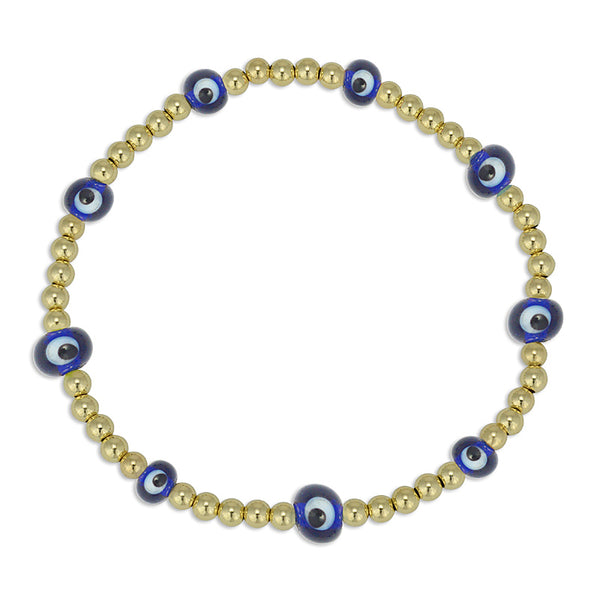evil eye, evil eye Bracelet, Gold Filled, Gold Filled Bracelet, gold filled beads, good luck bracelet, protection bracelet