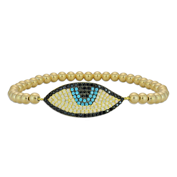 evil eye, evil eye Bracelet, Gold Filled, Gold Filled Bracelet, gold filled beads, good luck charm, protection bracelet