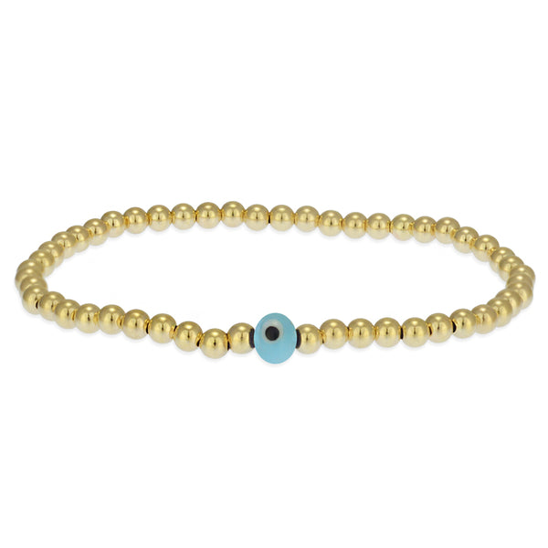evil eye, evil eye bracelet, gold filled, gold filled beads, gold filled bracelet, protection bracelet, good luck bracelet