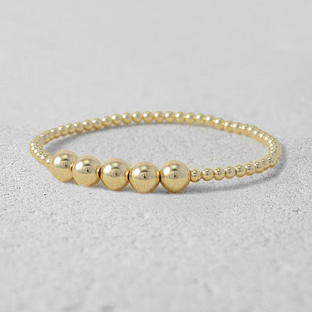 Alexandra Gold Beads Bracelet