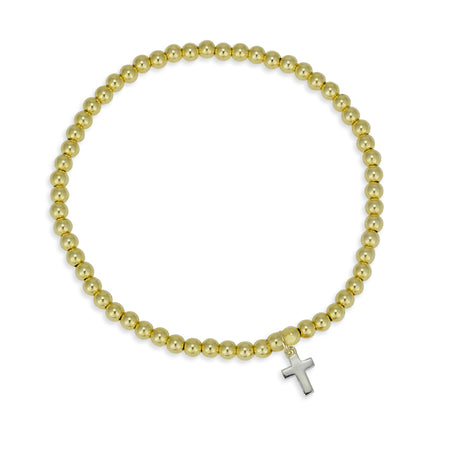 Leah Cross Bead Bracelet