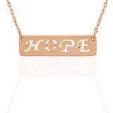 Hope Necklace Sterling Silver Rose Gold Plated