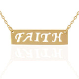 Faith Necklace Sterling Silver Gold Plated Vermail