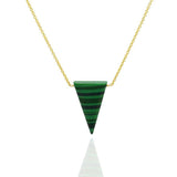 Malaquita Necklace Sterling Silver Gold Plated