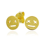 emoji earrings gold